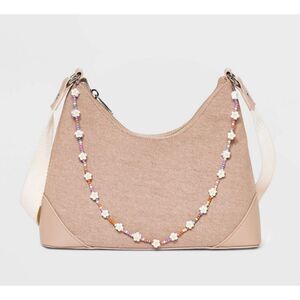 y2k Wild Fable Crossbody with Beaded Flower Chain Handbag Purse